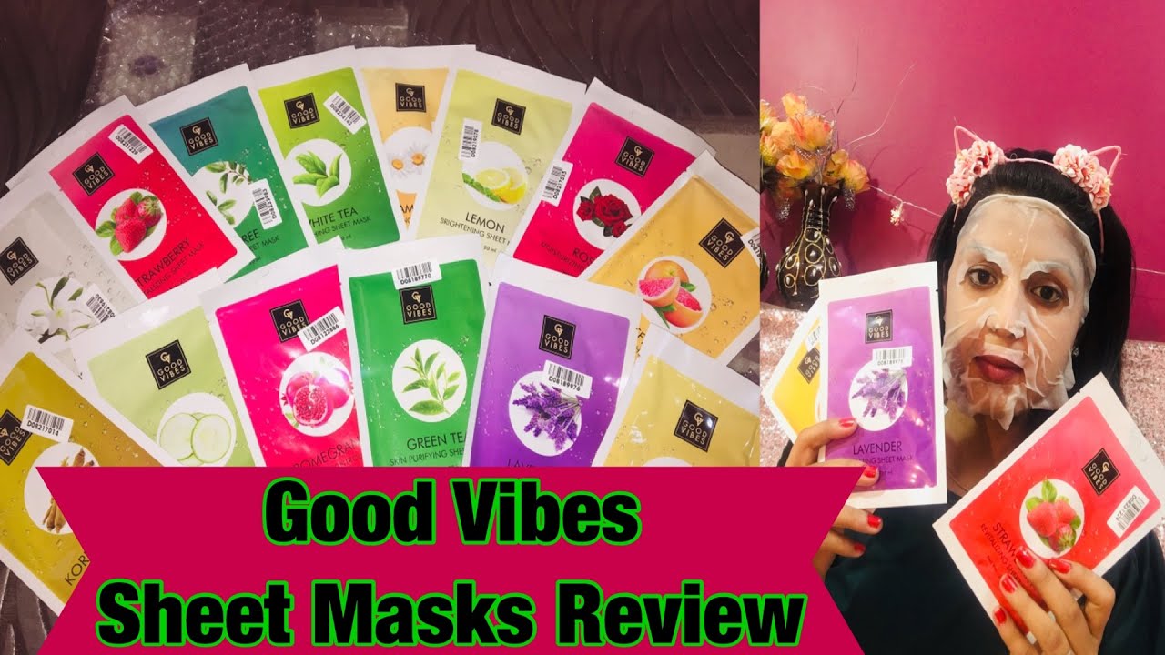 Good Vibes Sheet Mask Review | First Impression | All 14 Variants | Miss Pink Blush