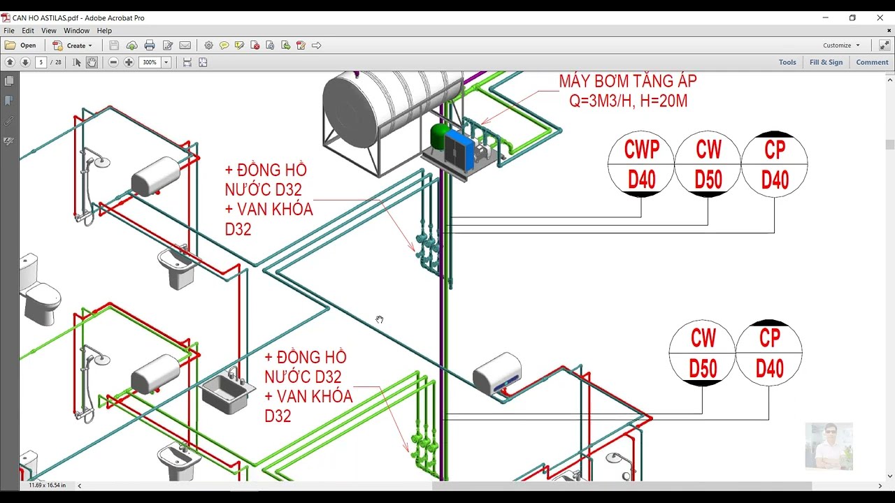 Revit Mep - Bài 20: Trình bày sơ đồ nguyên lý