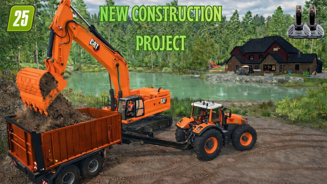 FS25 I Expanded My $1,000,000 Forest Mansion Yard With Heavy Machinery | Farming Simulator 25