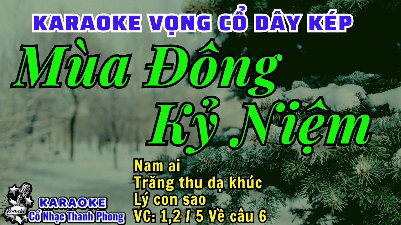Karaoke Vọng Cổ MÙA ĐÔNG KỶ NIỆM | Dây Kép | Rất mùi
