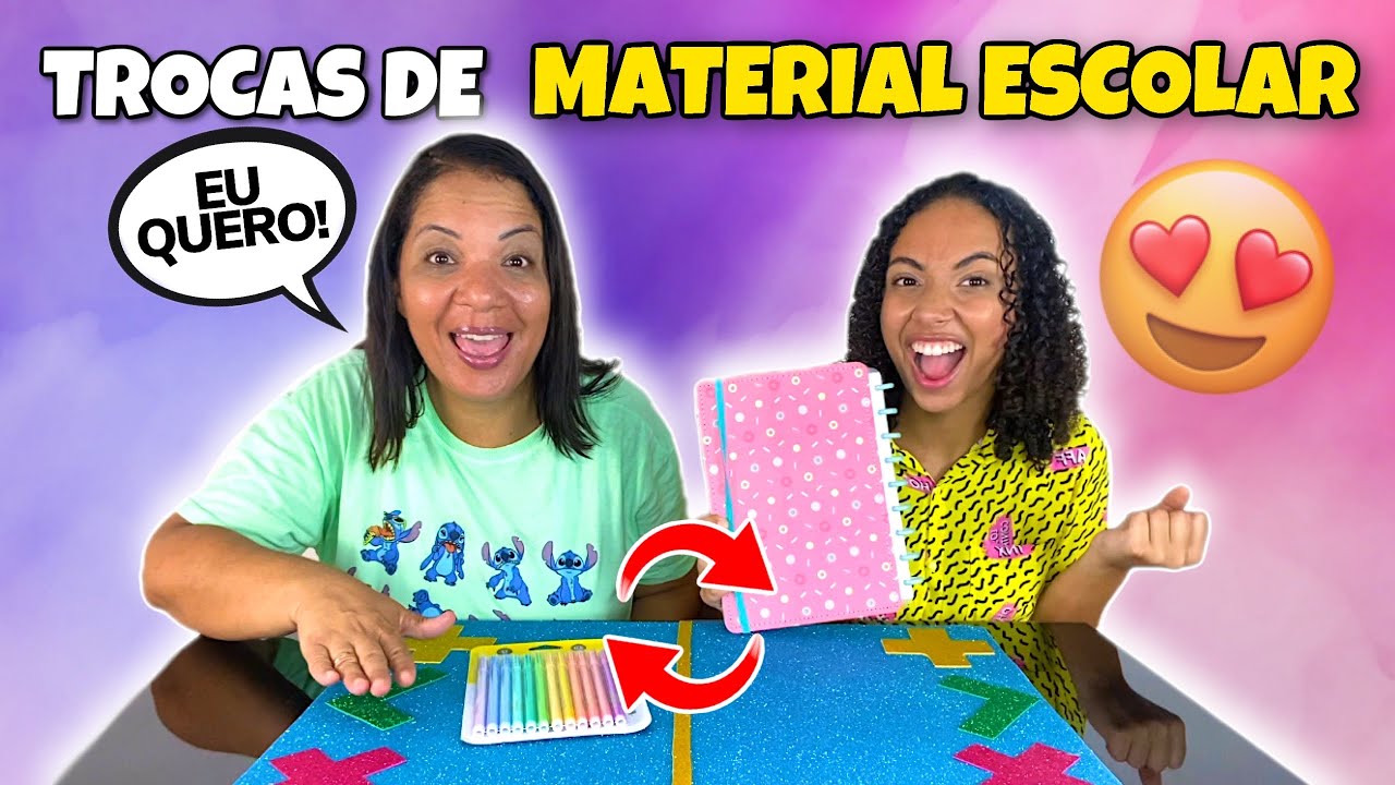 TROCANDO MATERIAL ESCOLAR * TROQUINHA DE MATERIAL ESCOLAR - MUNDO DA LARI