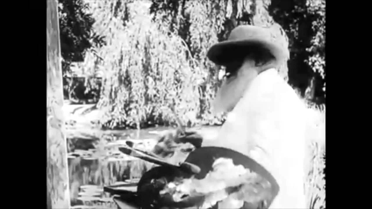 Film of Impressionist Painter Claude Monet at Work (authentic video)