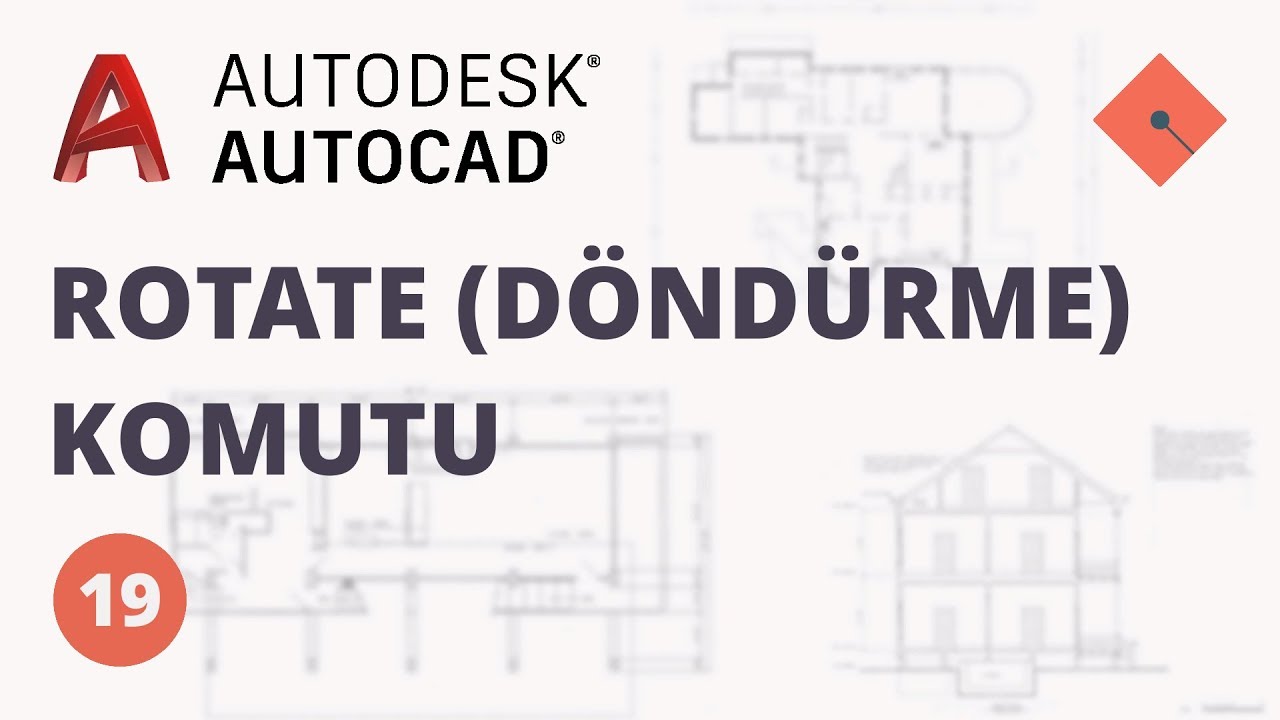 AutoCAD Dersleri #19 | Rotate (Döndürme) Komutu