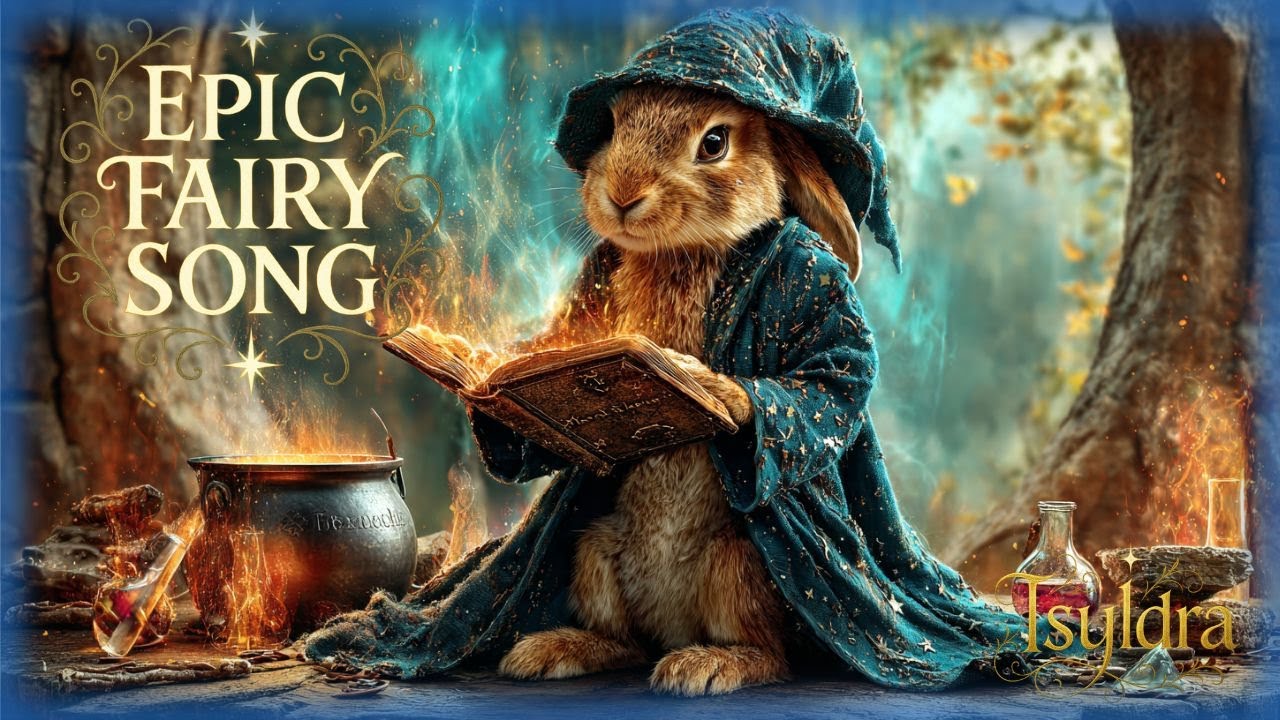 Magical Study with the Rabbit Mage 📜 Epic Fairy Song | Mystical Grimoire & Calm Fantasy
