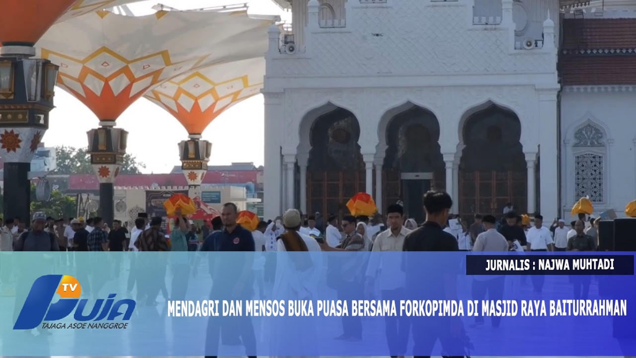 Mendagri dan Mensos Buka Puasa Bersama Forkopimda di Masjid Raya Baiturrahman