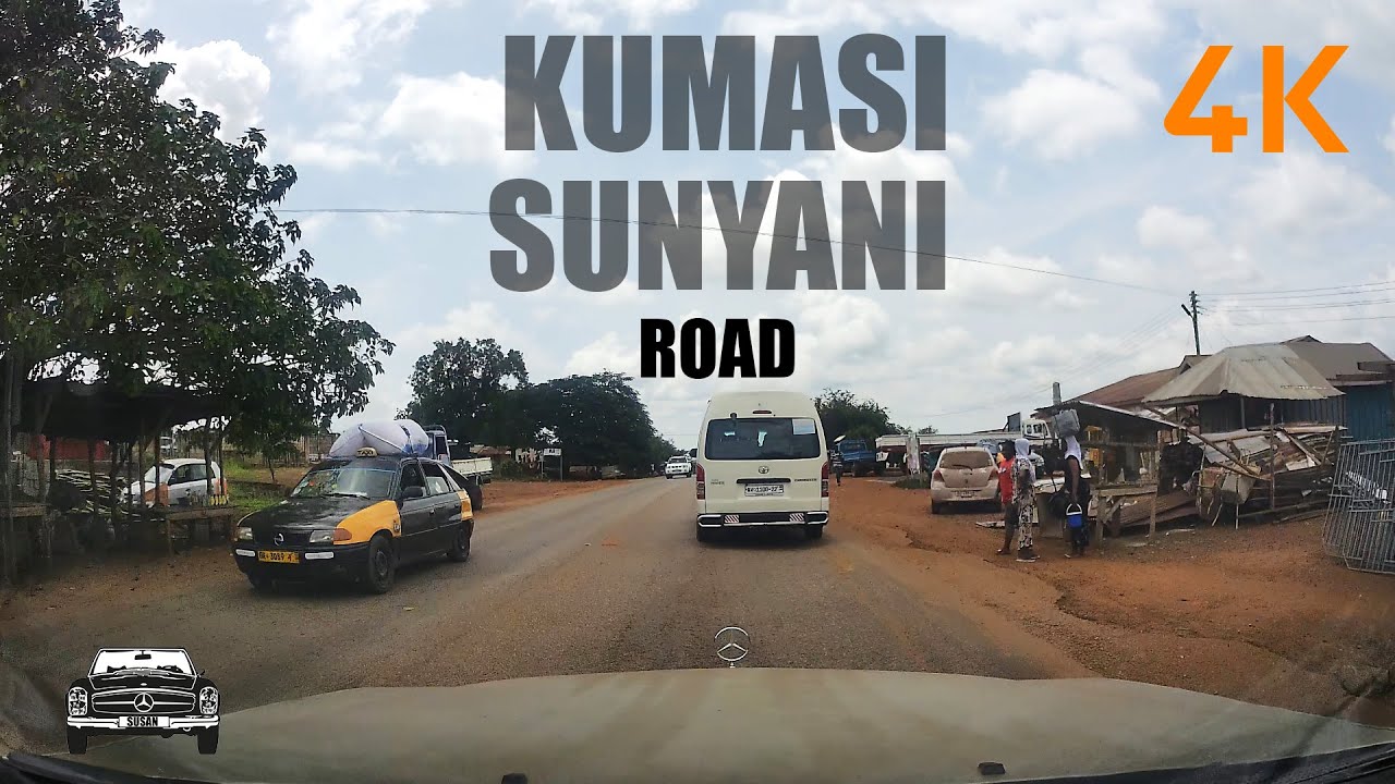 Kumasi Sunyani Road from Twewaho Terchire to Afrisipakorm in the Tano North Ahafo Region of Ghana 4K