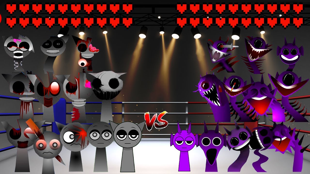 Gray Sprunki Monster Evolution vs Durple Sprunki Monster Evolution! Meme battle
