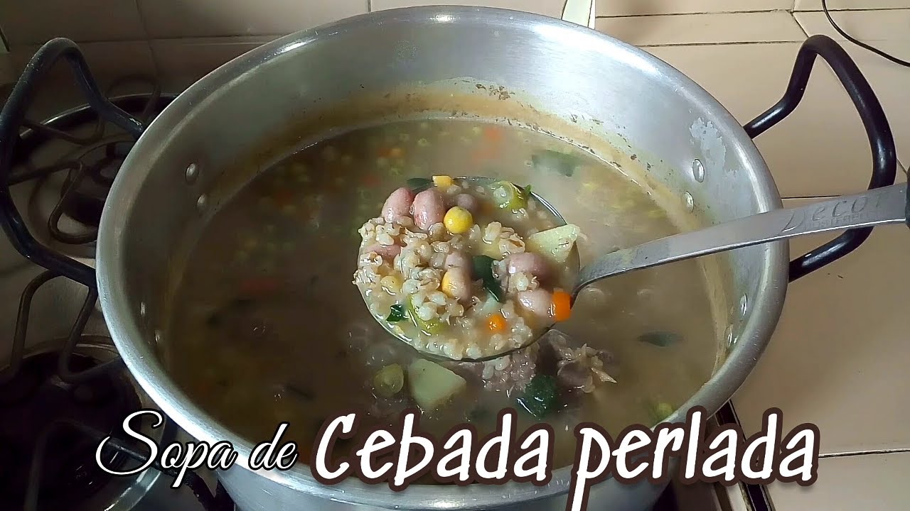 Cómo hacer SOPA DE CEBADA PERLADA CON HUESO CARNUDO DE RES