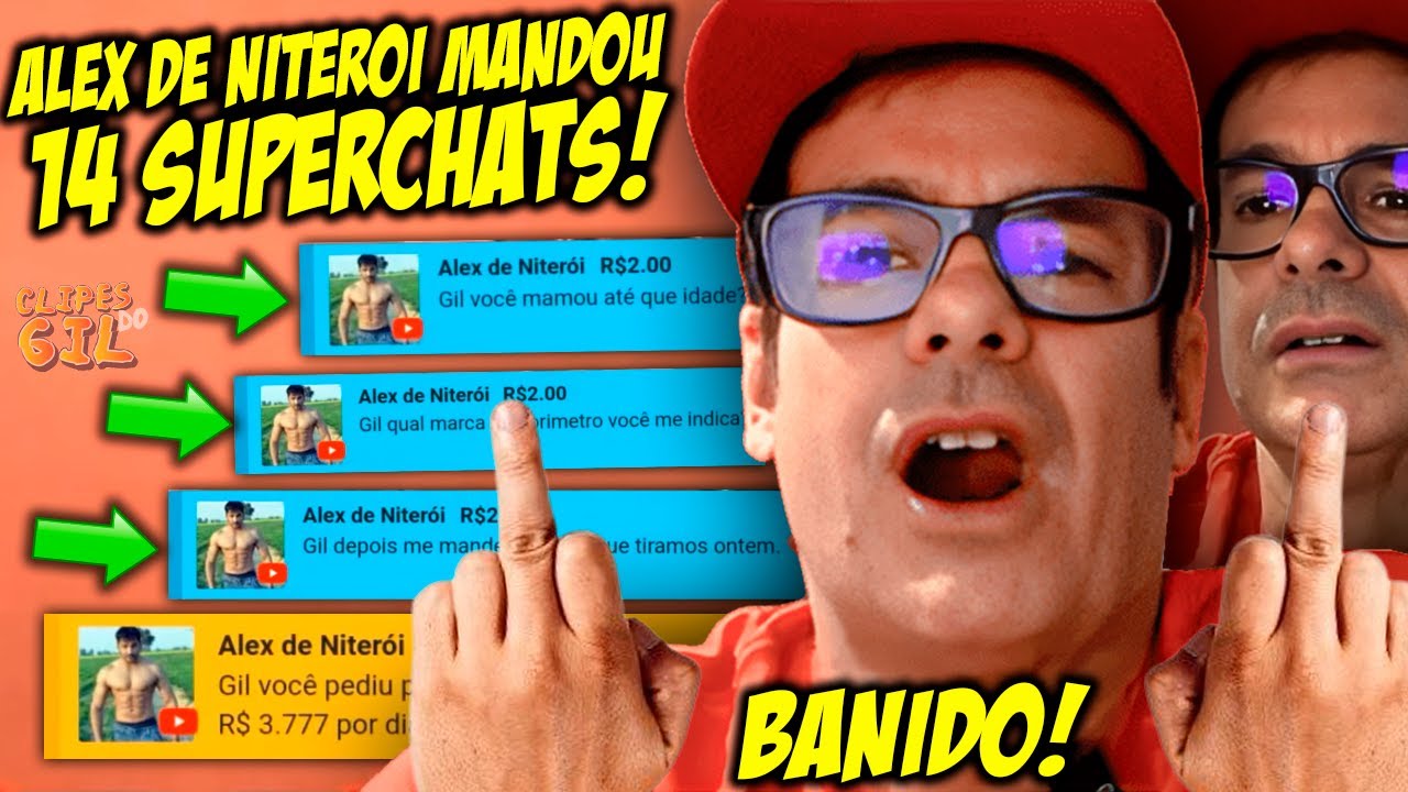 ALEX DE NITEROI MANDOU 14 SUPERCHATS! FERNANDO GIL FICOU DOIDO COM ELE! BANIDO!