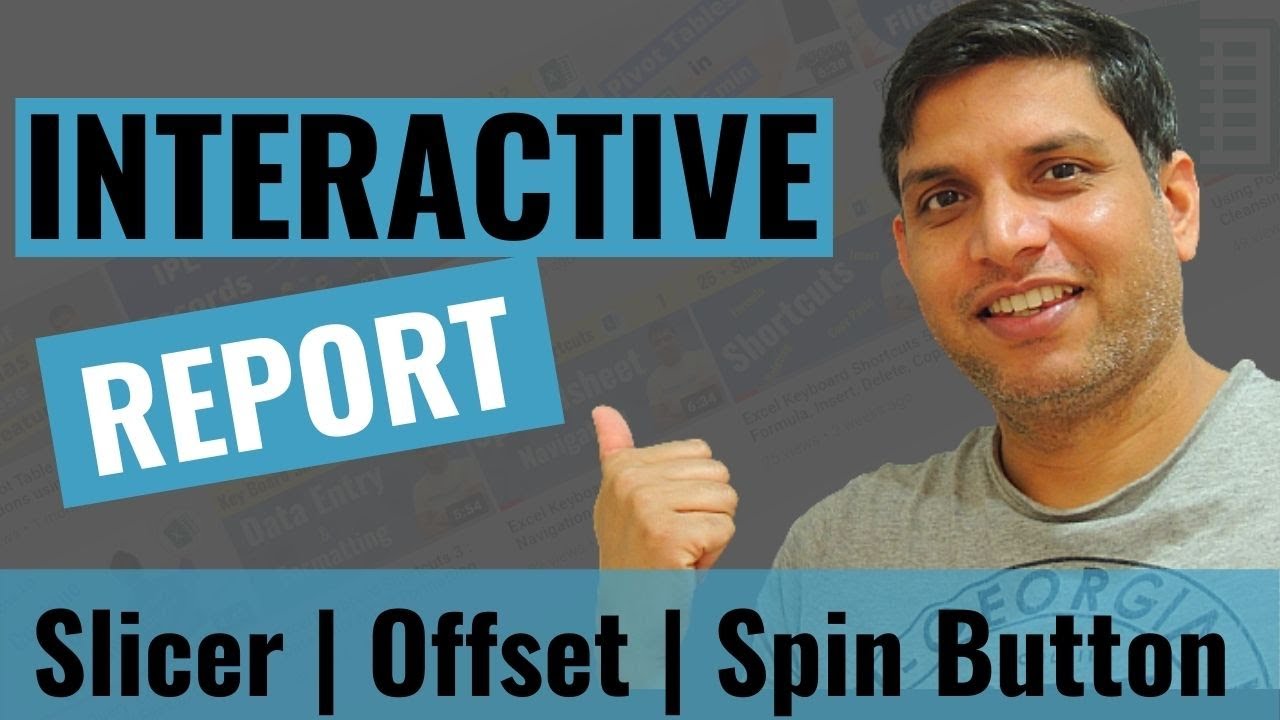 Dynamic Excel Chart | Offset | Spin Button | Slicers