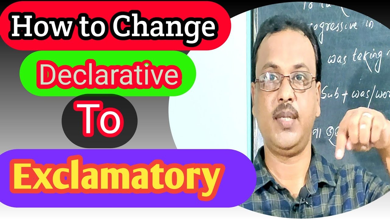 How to change declarative sentence to exclamatory sentence |basic english language |for all classes