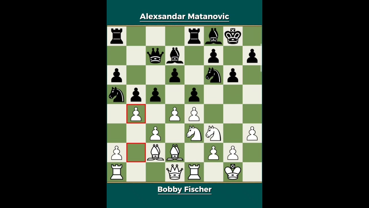 Bobby Fischer vs Aleksandar Matanović ◉ International Tournament, Bled 1961