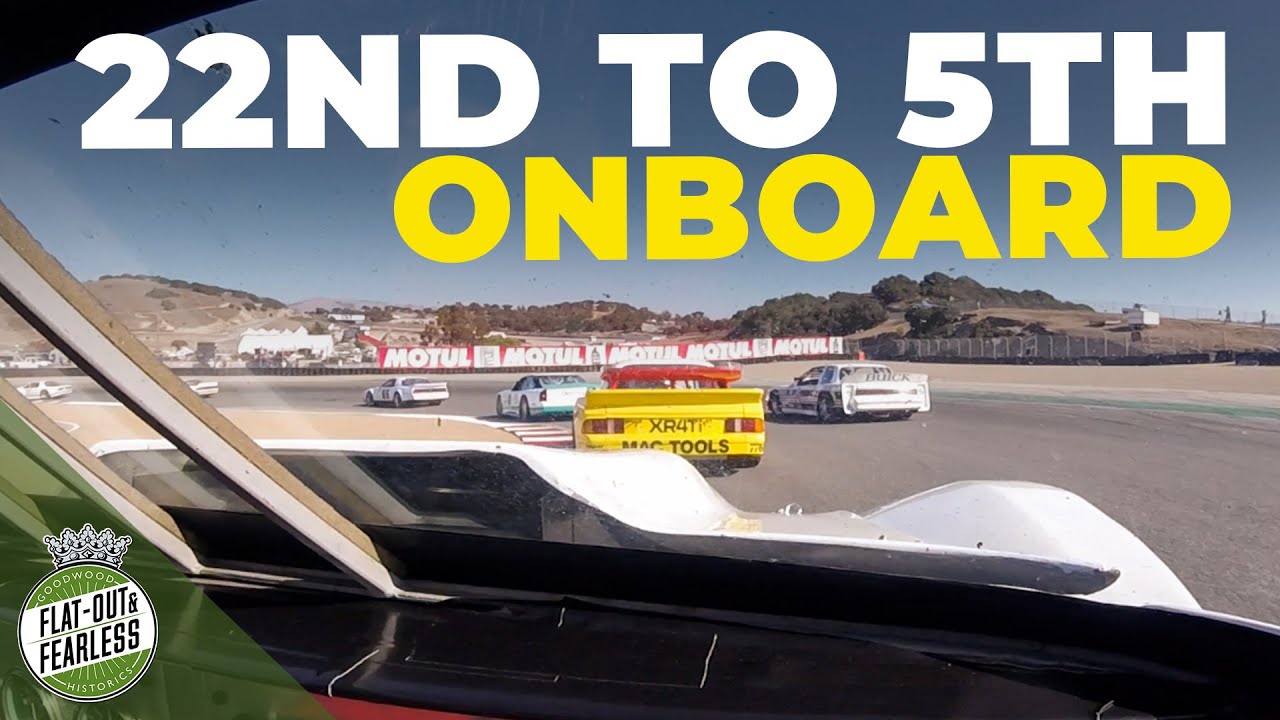 Onboard Trans-Am Corvette storms from 22nd to 5th at Laguna Seca