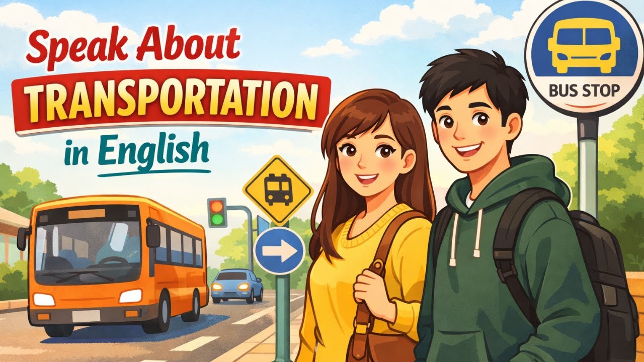 How to Describe Daily Transportation in English | A2 B1 Conversation Practice