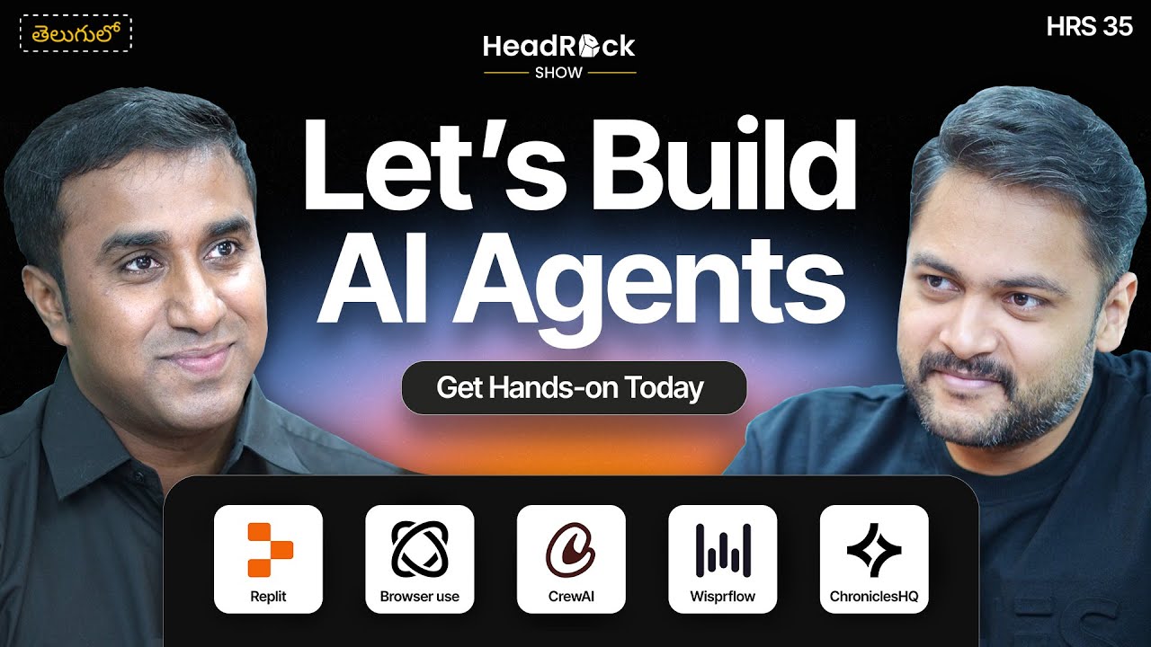 Build With AI (Part 2): Fullstack AI with Agents, Replit, CrewAI, WisprFlow & More in Telugu | HRS35