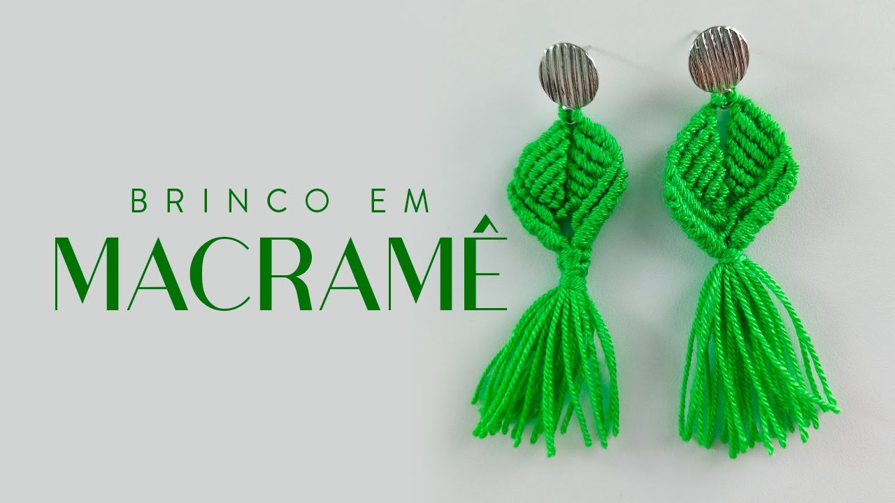 Brinco em Macramê