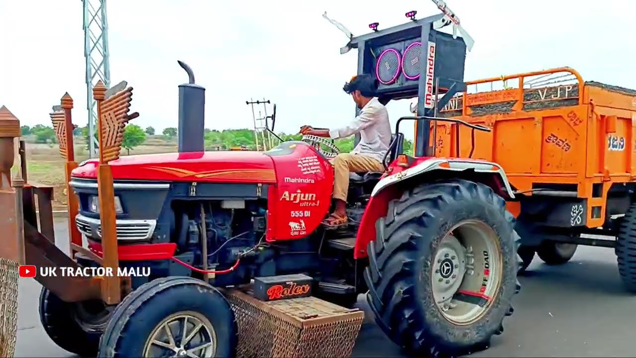 🥰ನಿಮ್ಮೂರಿಂದ ನಮ್ಮೂರಿಗಿ 16 ಕಿಲೋಮಿಟರ ನಾ ಹೋಡಿತಿನಿ Arjun Ultra 555 tractor Full video song