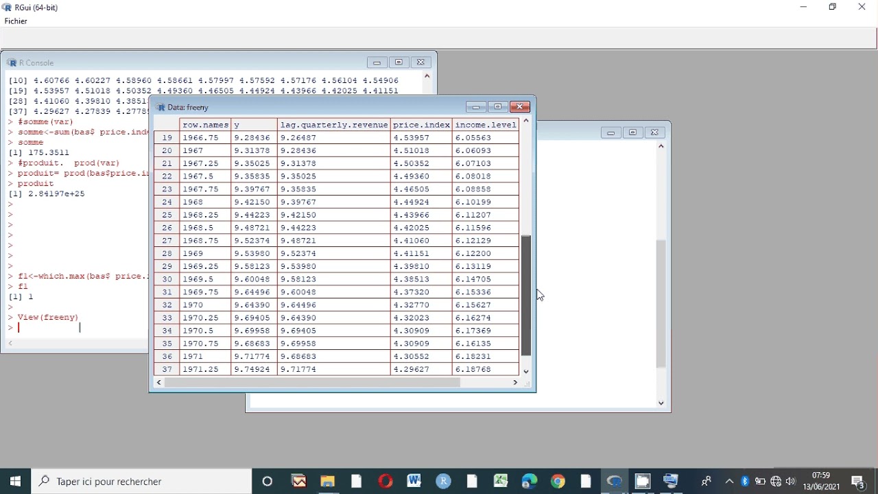 cours 5 logiciel R, les fonctions partie 3. which.max( ), which.min ( ), round( ), rank ( )important