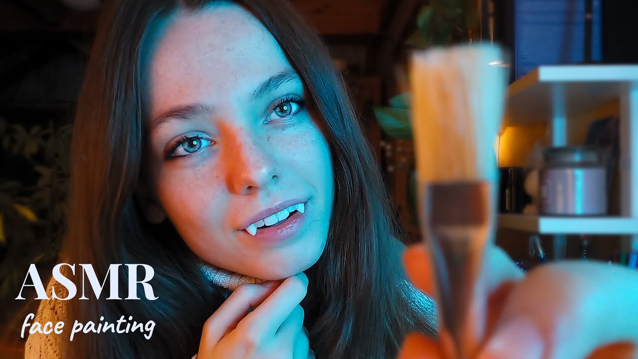 ASMR✧ freundlicher Vampir schminkt dich für Halloween🦇 Face Painting Roleplay [German/Deutsch]​
