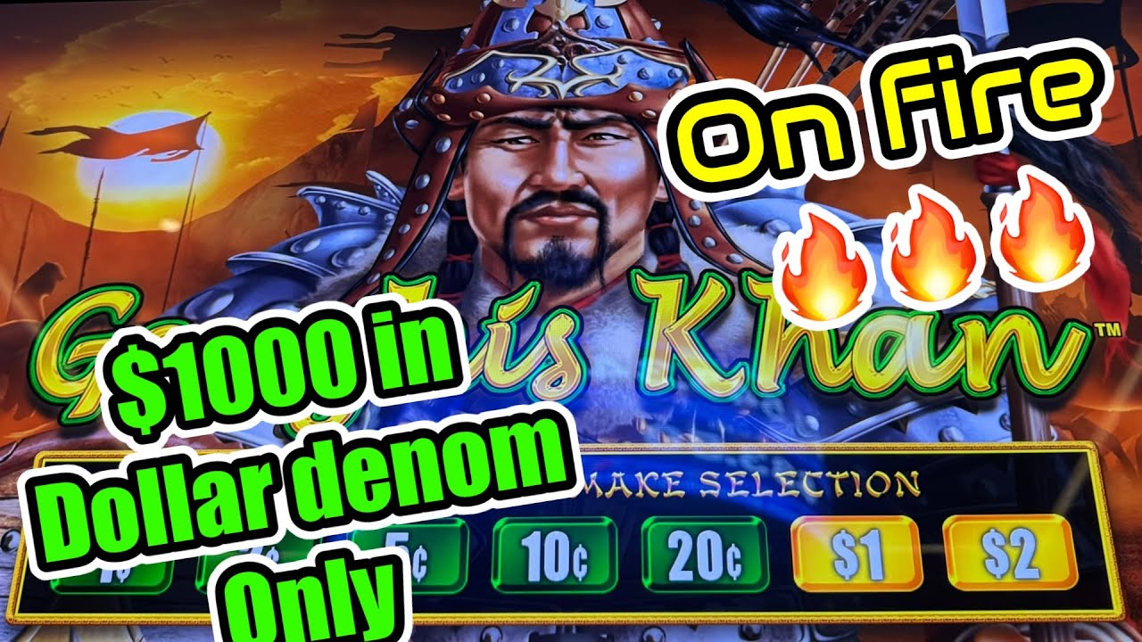Genghis Khan on fire 🔥 $1000 for Dollar Denom bet only #slot #dragonlink #pokie