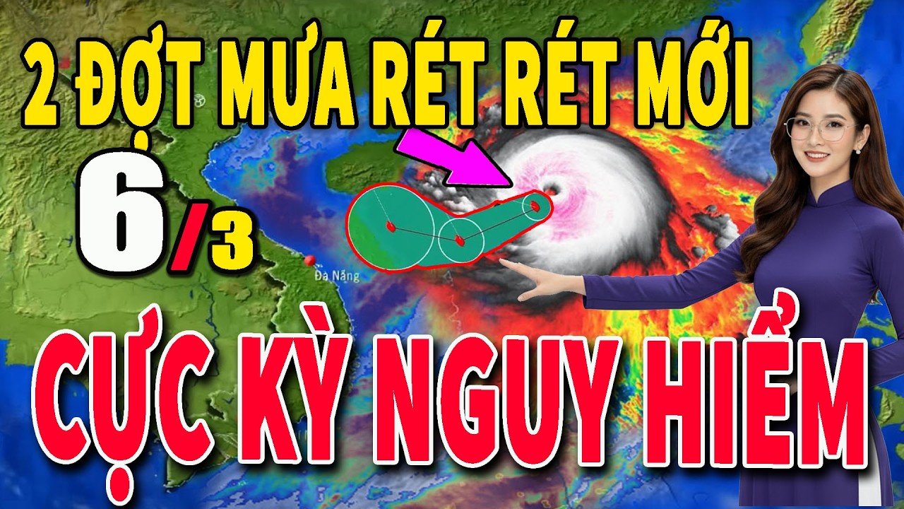 Tin bão Mới Nhất | Dự báo thời tiết hôm nay ngày mai 6/3 | dự báo thời tiết 3 ngày tới #thoitiet