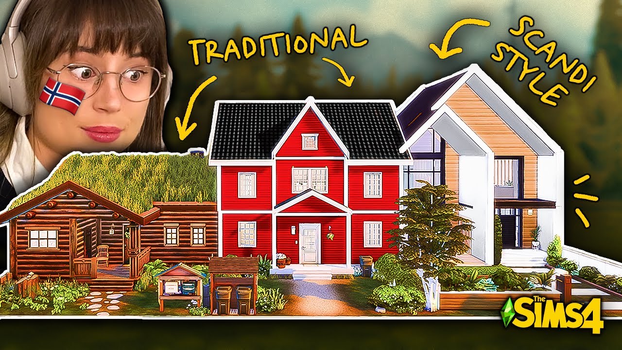 I Tried to Build Norwegian Houses in The Sims 4