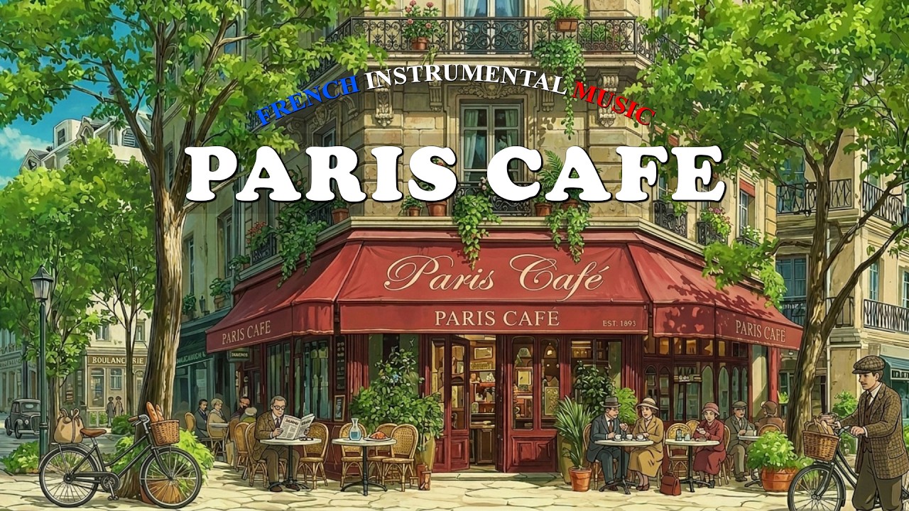 𝐏𝐀𝐑𝐈𝐒 𝐂𝐀𝐅𝐄́ 🗼 French Instrumental Music &mdash; Relaxing Guitar & Accordion Coffee Shop Ambience