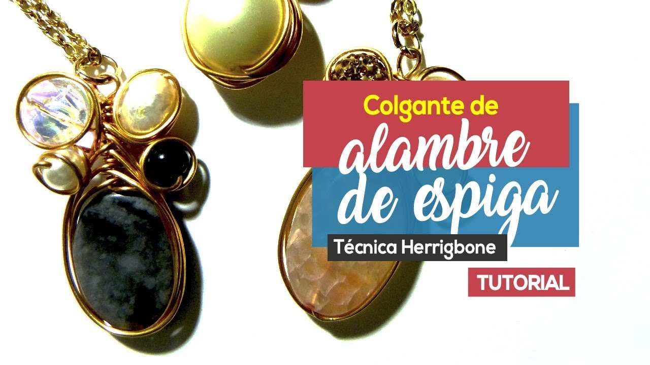 Como Hacer Colgantes de Alambre Espiga con Gemas y Cristales 👌