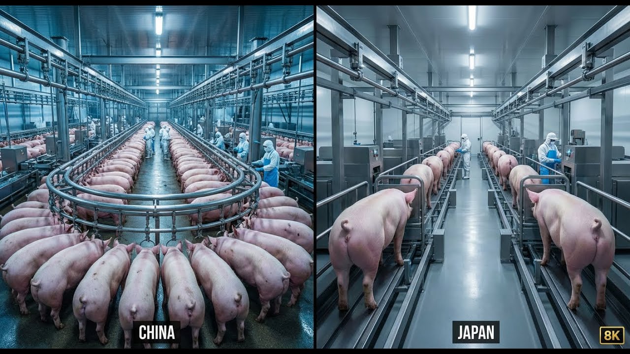 How Pork Is Processed in Chinese & Japanese Factories 🐖🏭 | Inside Modern Food Production