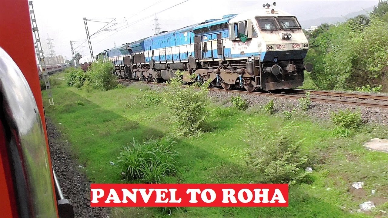 Panvel To Roha Journey By Mandovi | Dhakli Amba Rivers, Freights, NH48 & Ratnagiri Dadar Passenger