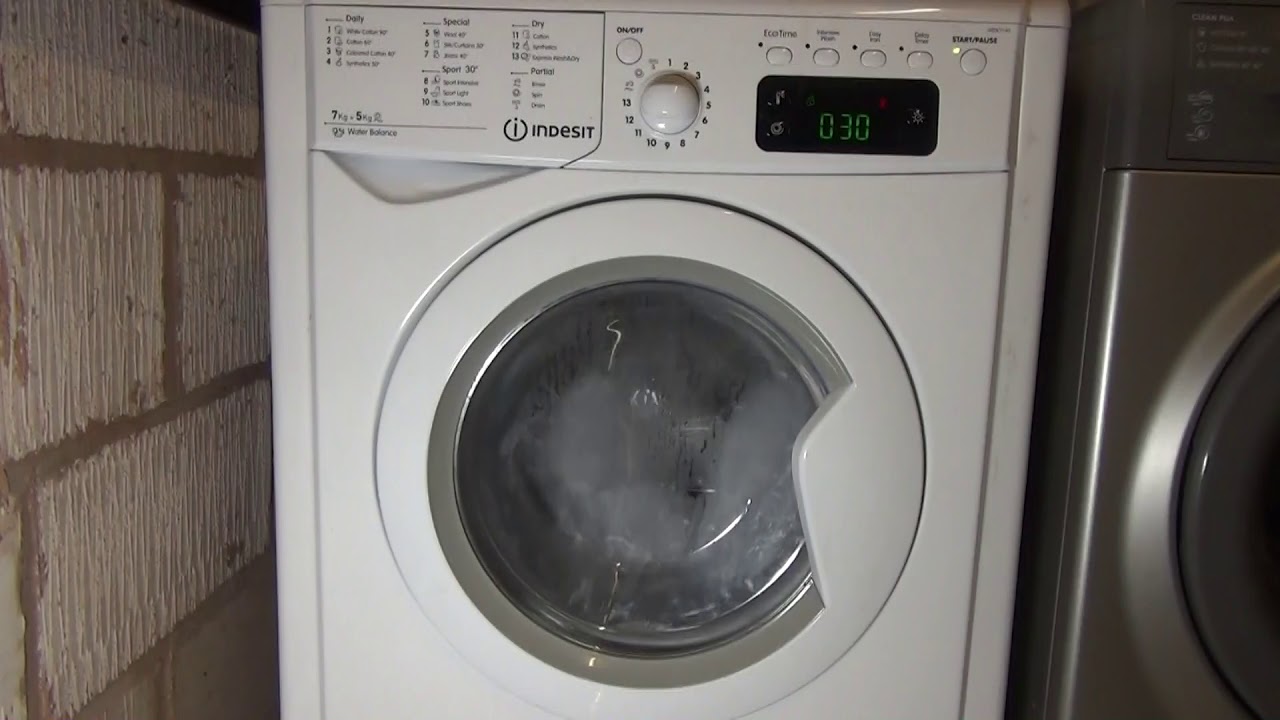 Express wash and dry 35 Minutes (Full cycle) - Indesit advance Washer Dryer.