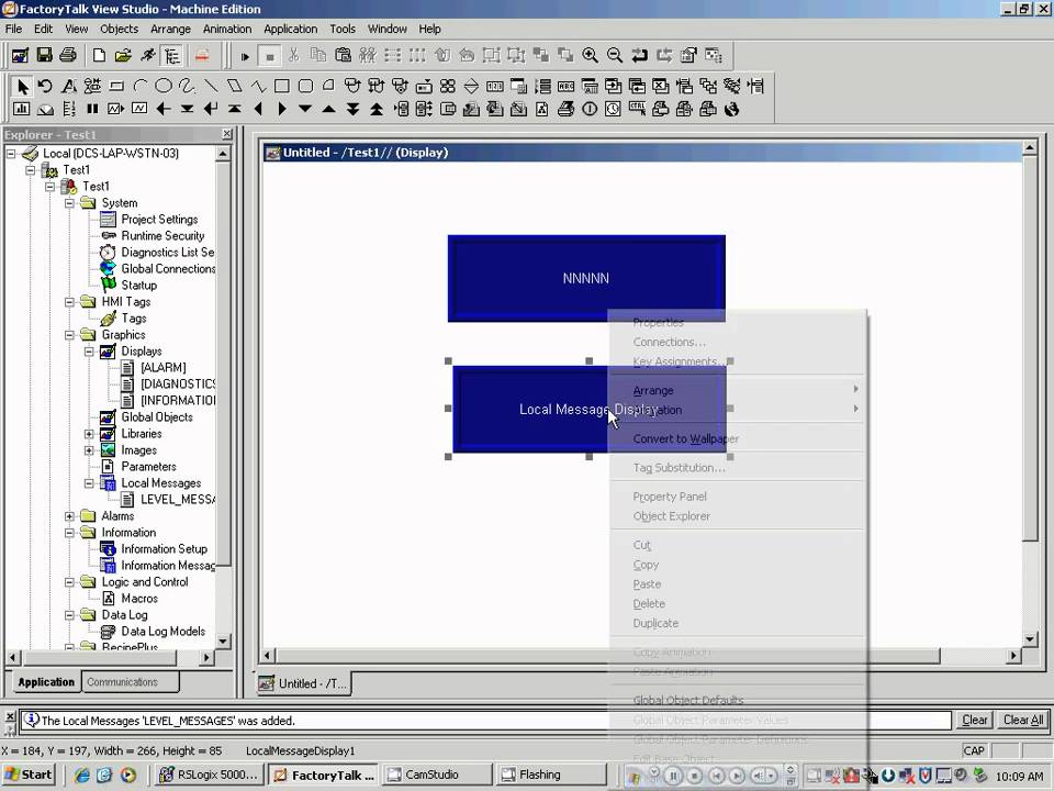 FT VIEW STUDIO MESSAGE CONFIGURATION