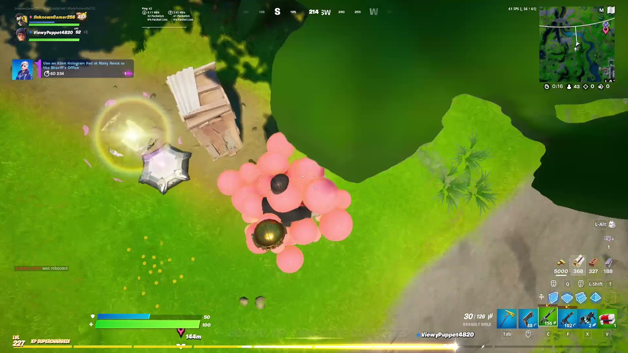 Use an Alien Hologram Pad at Risky Reels or the Sheriff's Office
