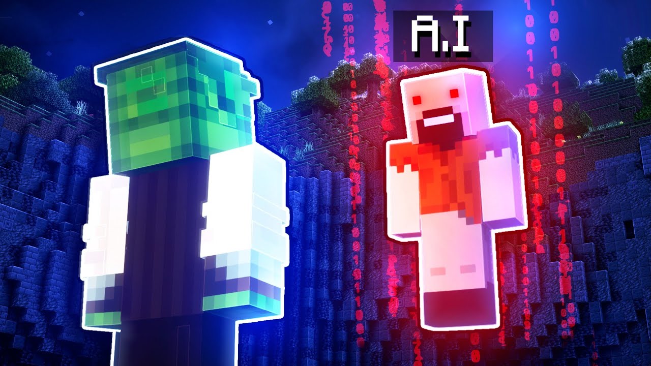 Coding an AI Notch Bossfight with ONLY command blocks and having him destroy a Famous Youtuber!