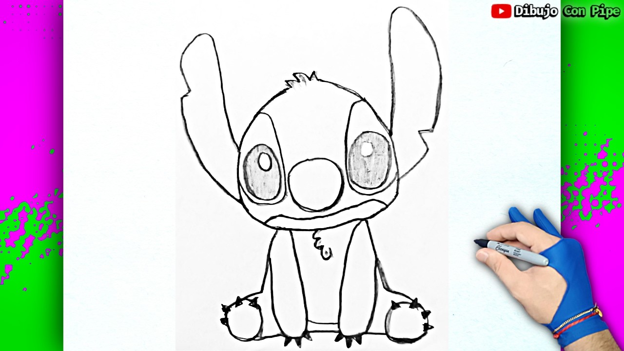 Dibuja a Stitch de Disney 🐾✏️ Dibujos Para Niños