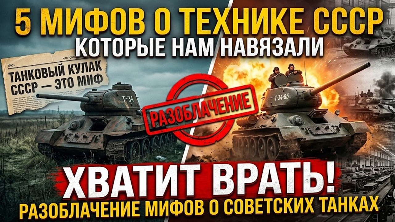 5 мифов о технике СССР, которые нам навязали. ХВАТИТ ВРАТЬ О СОВЕТСКИХ ТАНКАХ! РАЗОБЛАЧЕНИЕ  МИФОВ