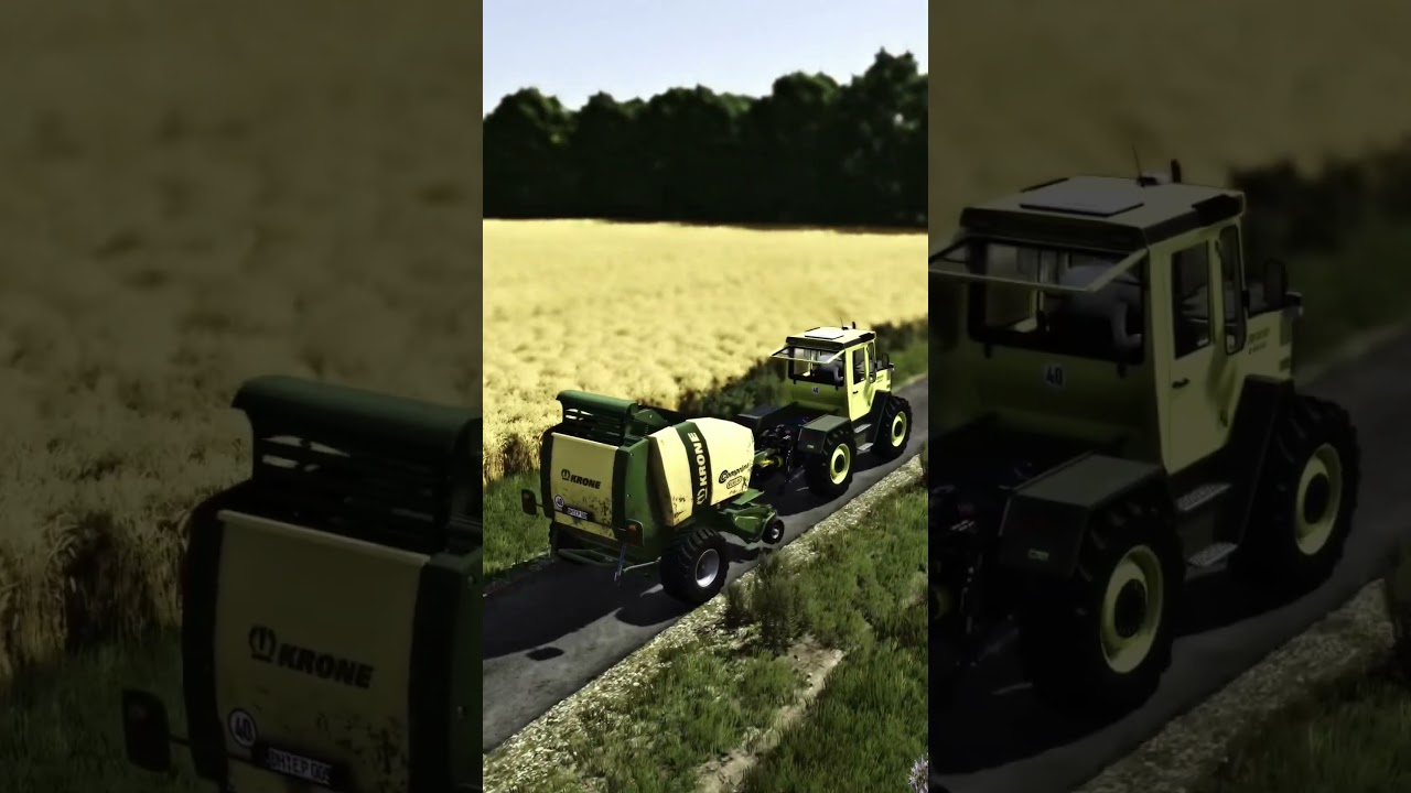 Ls25 / Krone Comprima unterwegs mit dem MBtrac 1100 hier auf der Diepholz! 