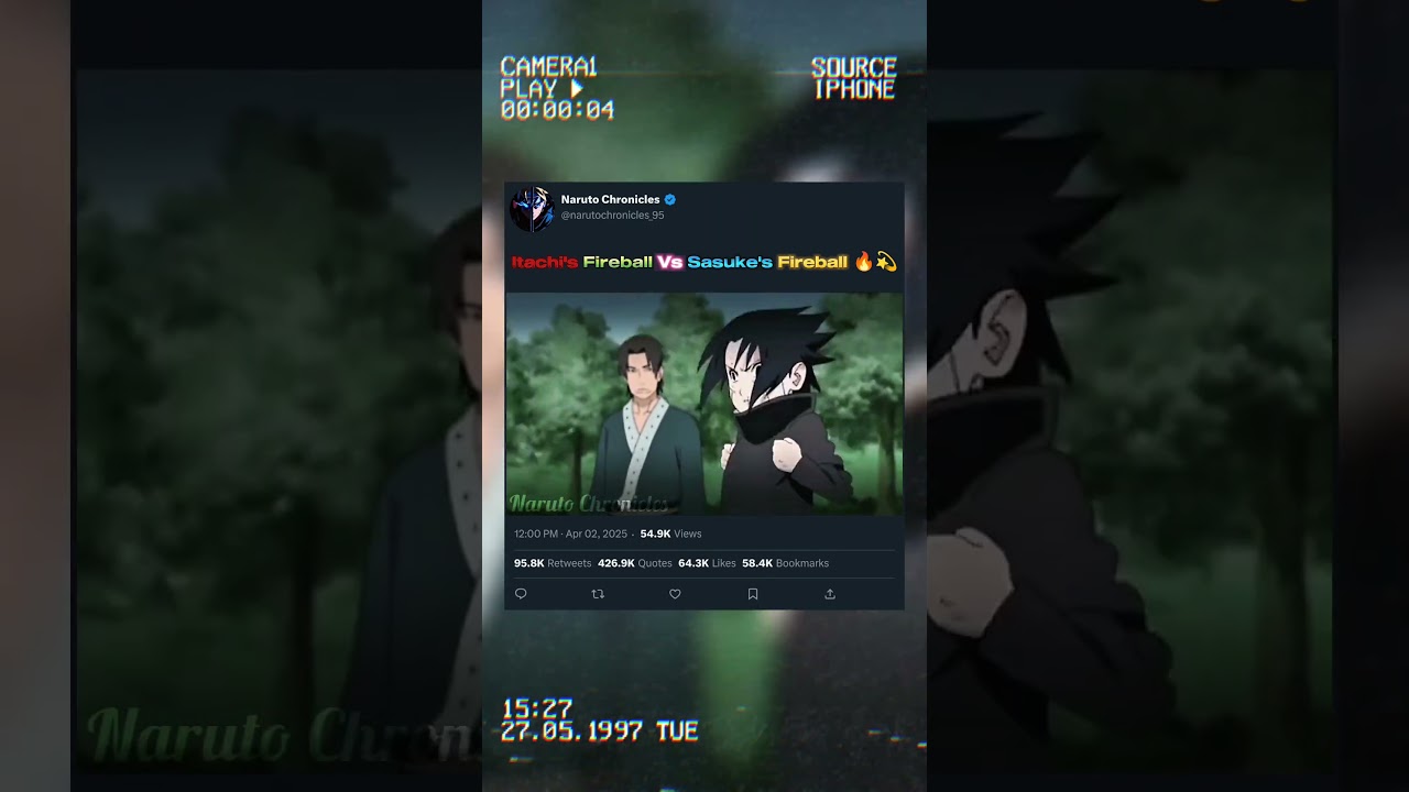Itachi's Fireball Vs Sasuke's Fireball 🔥💫#naruto #anime #boruto #trending #sasuke #itachi #shorts