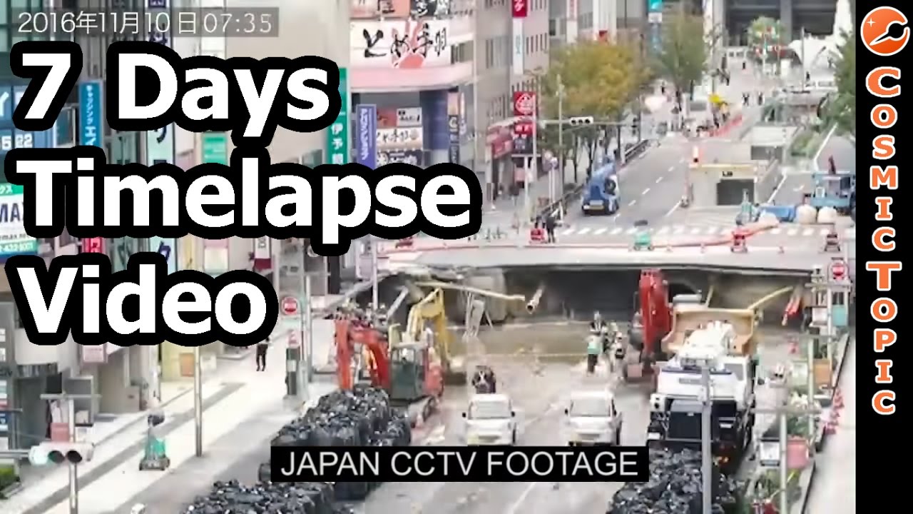 Japan Sinkhole Fixed In 7 Days #TIMELAPSE #Fukuoka #Japan #Sinkhole #RoadRepair