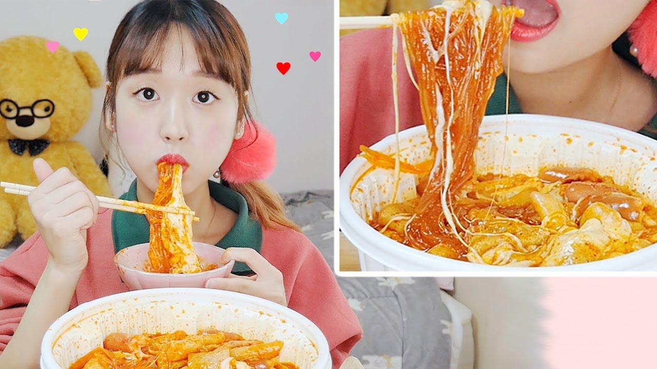 당면과 치즈 듬뿍! 엽기떡볶이 레전드 리얼사운드 먹방! 무한 흡입!! 春雨猟奇トッポッキ Tteokbokki [이루리]