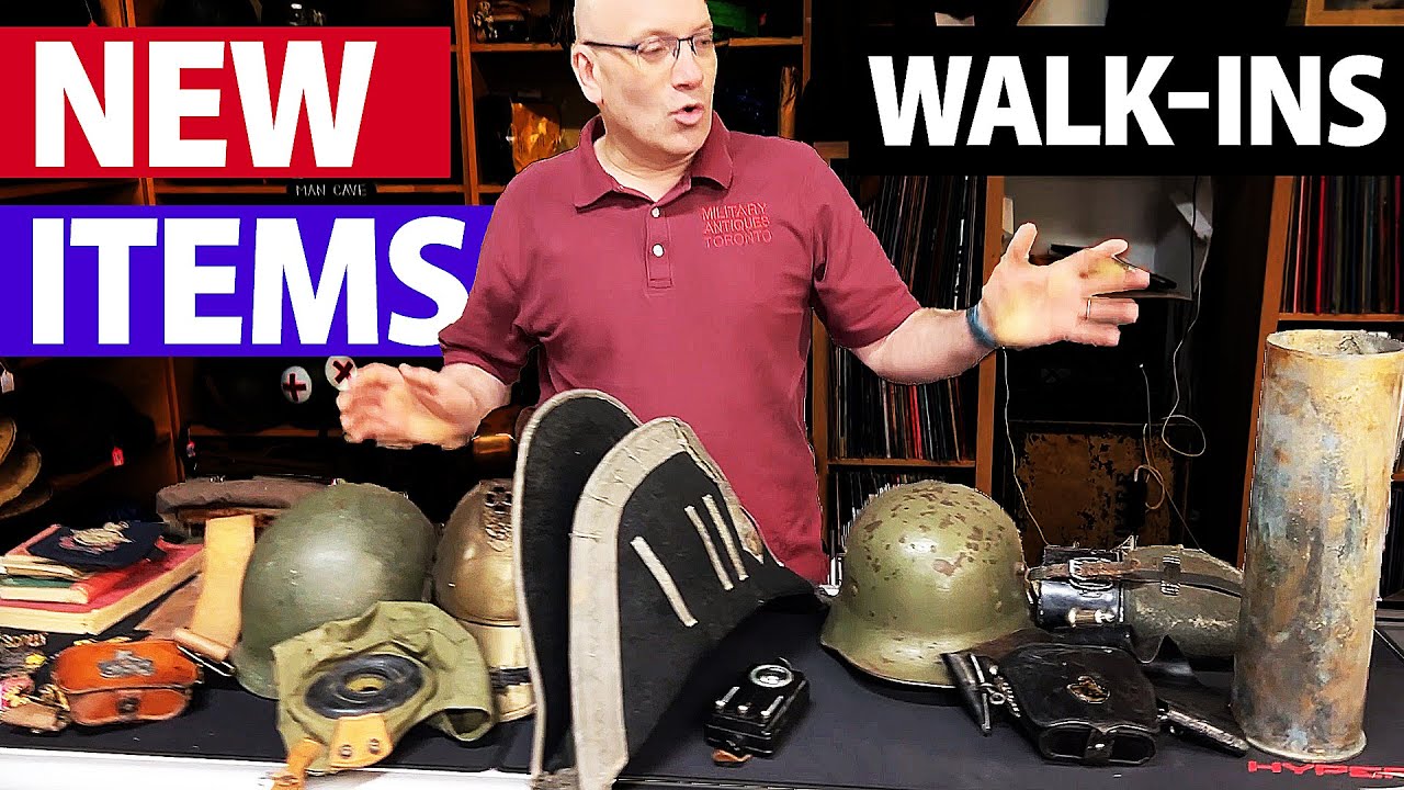 Rare Military Antiques: WWI German Helmet, Saxon Bicorne, CEF Badges & More Walk-Ins!