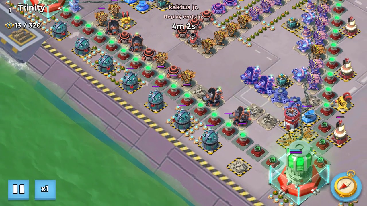 Boom Beach Duplexity 320 Trinity 3 hits