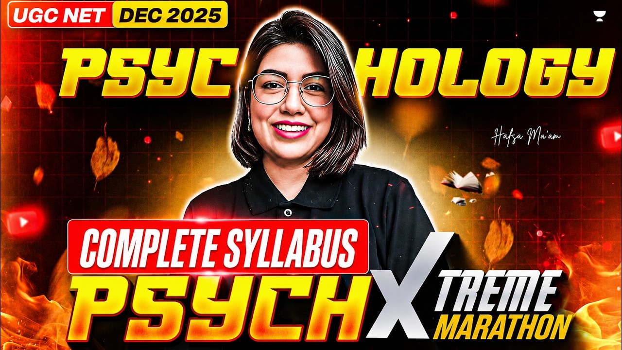 UGC NET Psychology Marathon | Psychology All 10 Units Marathon | UGC NET Psychology June 2026 |Hafsa
