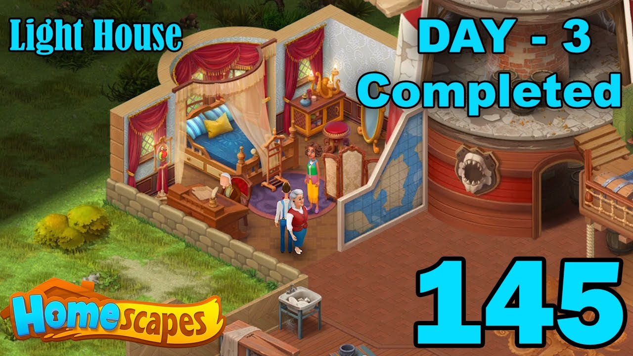Homescapes New Area Light House - Day 3 Completed - Part 145