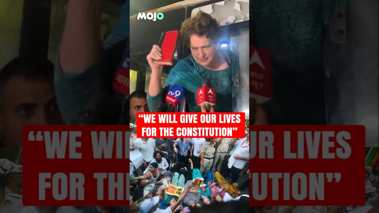 Priyanka Gandhi&rsquo;s Strong Constitution Message Amid Police Detention | GYANESH KUMAR ROW | #viral