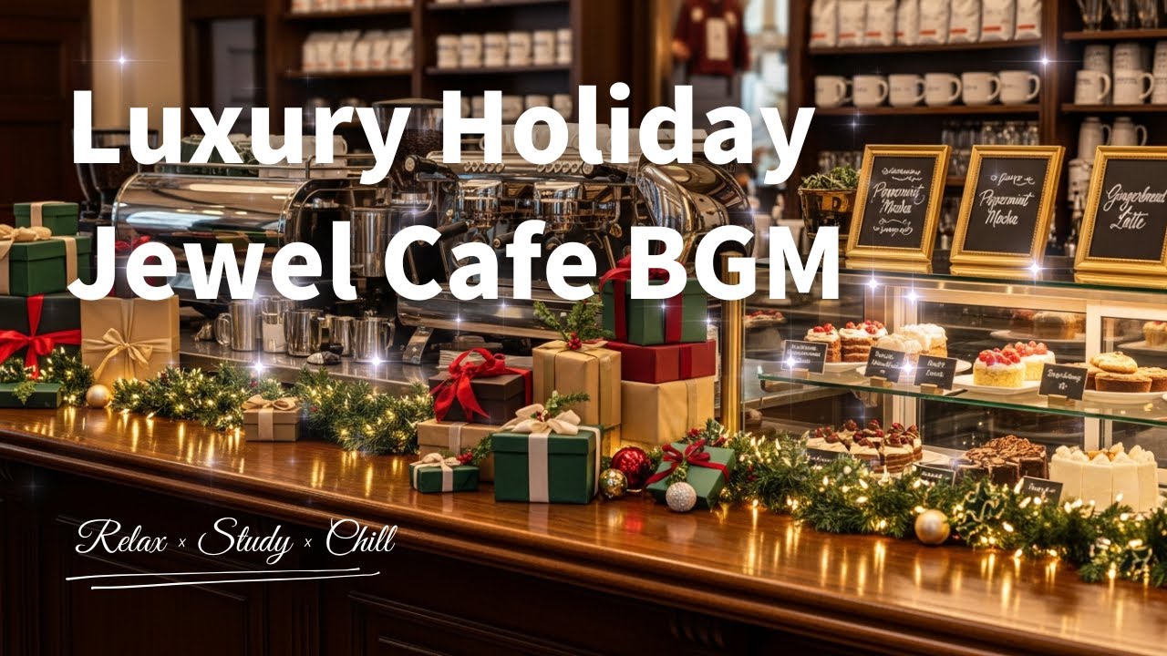 Luxury Holiday Jewel Cafe / 宝石のきらめきに満ちたホリデーラグジュアリーカフェ 作業用・勉強・休憩用フリーBGM – Free BGM for Study & Work