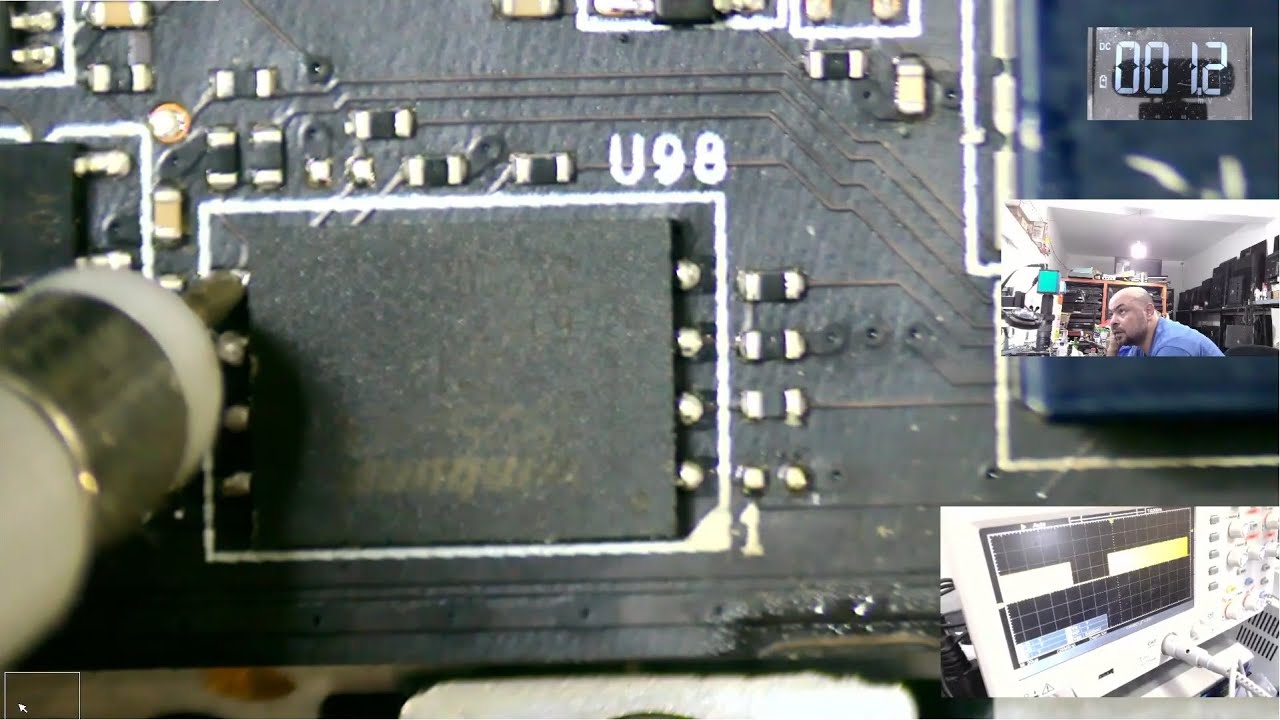 كيف تحدد الأعطال في الحاسوب بإستعمال راسم الذبذبات  MSI i7 13th GEN RTX 4070  white light blinking
