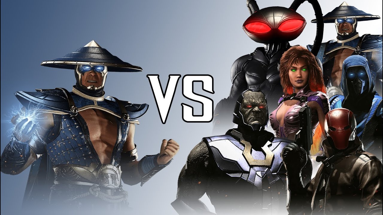 RAIDEN VS DLC (Raiden/BlackManta/Darkseid/RedHood/SubZero/Starfire)-All Dialogues | INJUSTICE 2