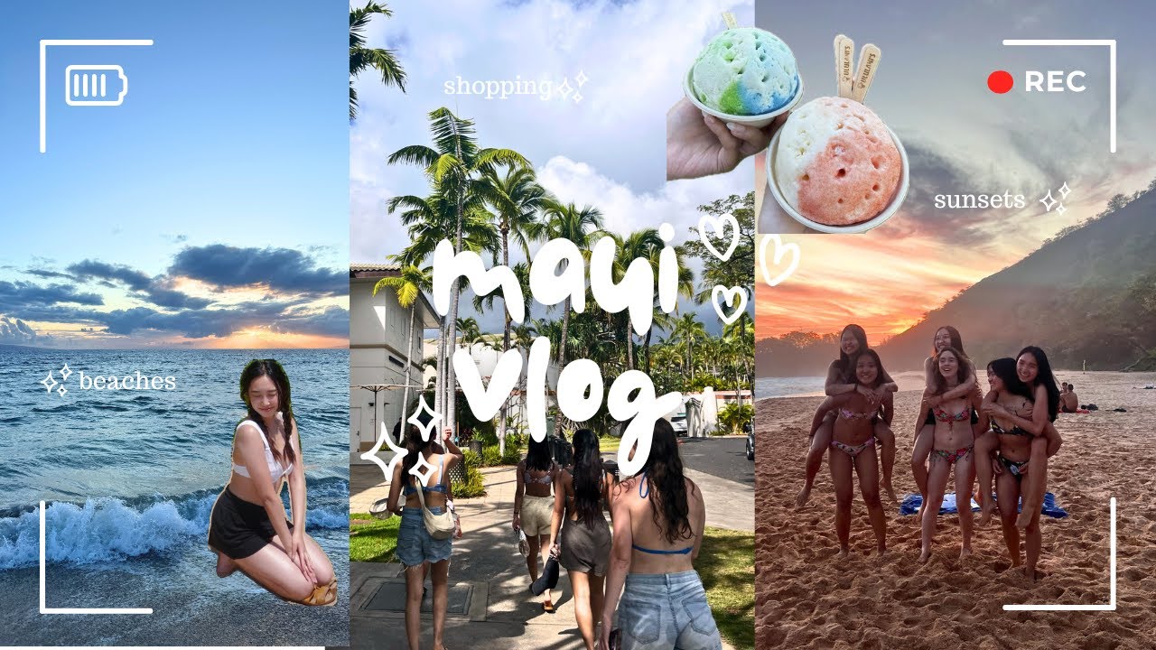 maui vlog 🌺 week long girls trip 👯🏼 beaches, cute shops 🛒, local food