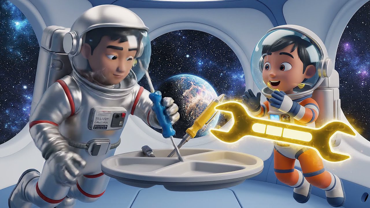Among Us Silver Crewmate Lost Gravity | Nursery Rhymes for Kids & Baby Songs